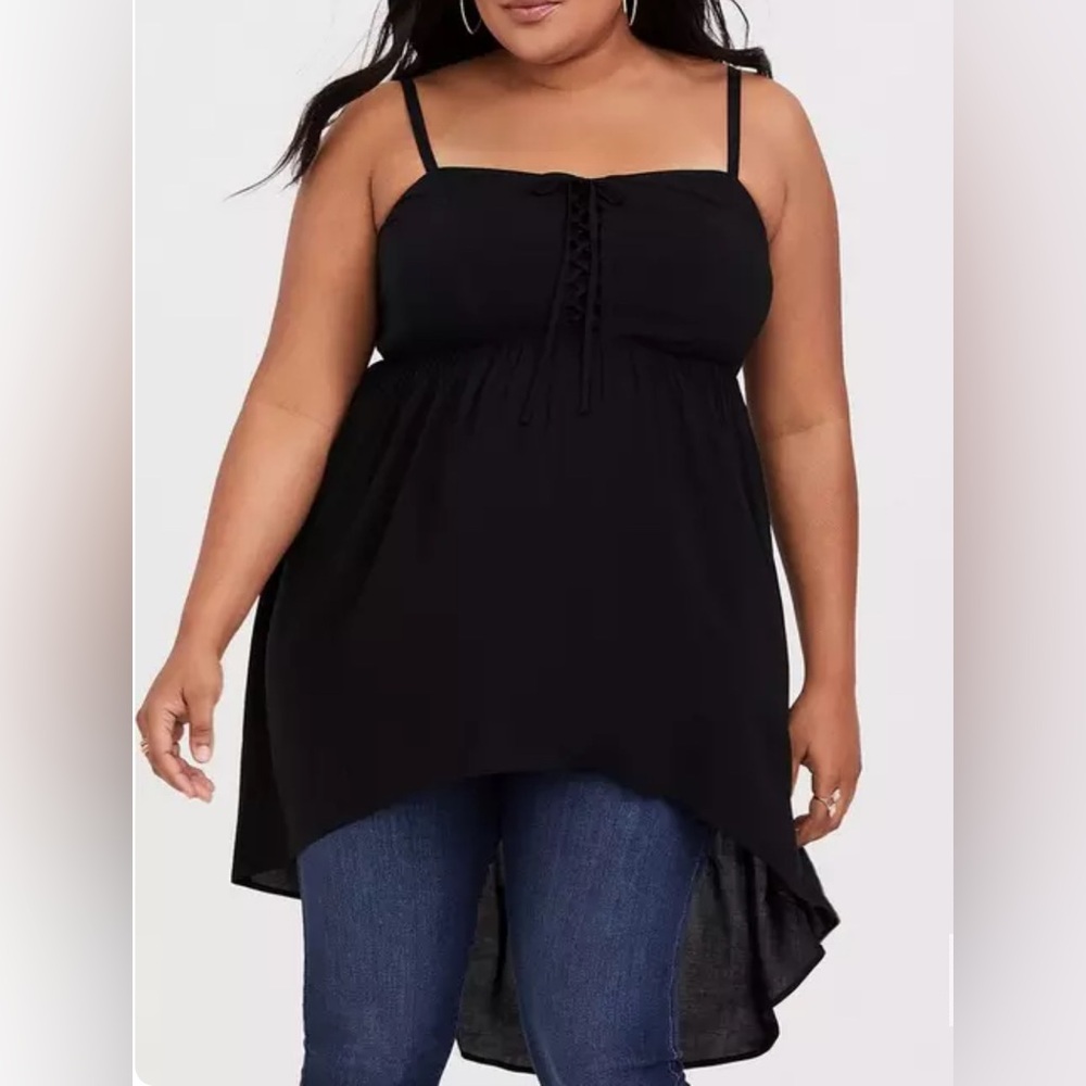Torrid Babydoll Challis Hi-Low Cami 0x